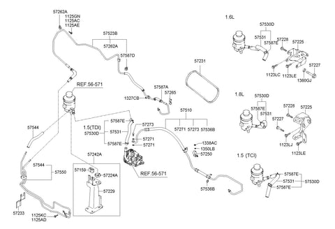 TUBE ASSY-RETURN <br>57520-17010, <br>5752017010, <br>57520 17010 <br>(Original, New)