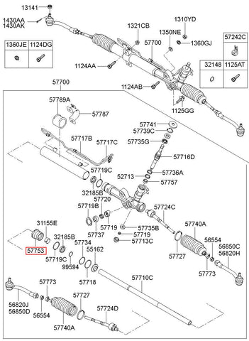 BUSH-RACK 57753-4H000 (Original, New)