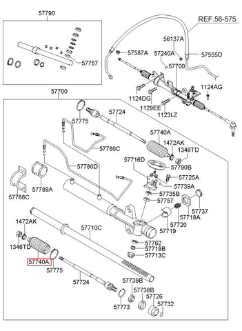 BELLOWSSTEERING GEAR BOX 57740-3A000 577403A000 57740 3A000