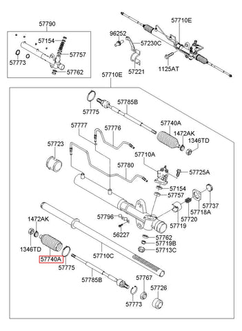 BELLOWS-STEERING GEAR BOX 57740-1G000 (Original, New)