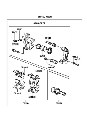 PAD KIT-FRONT DISC BRAKE <br>58101-3TA50, <br>581013TA50, <br>58101 3TA50 <br>(Original, New)