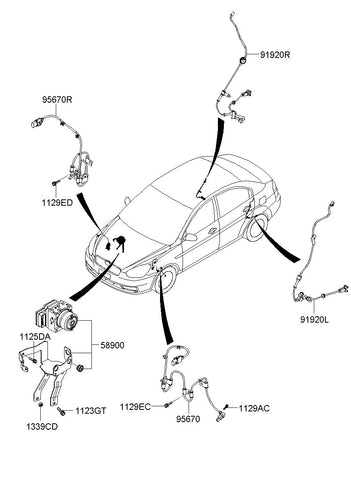 SENSOR ASSY-ABS FRONT WHEEL  RH <br>59830-M1050, <br>59830M1050, <br>59830 M1050 <br>(Original, New)