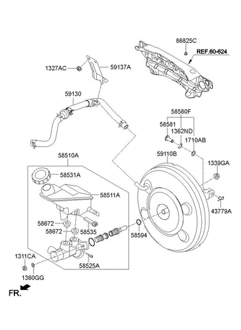 BOOSTER ASSY-BRAKE 59110-2W310 591102W310 59110 2W310