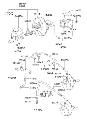 BOOSTER ASSY-BRAKE 59110-M1200 59110M1200 59110 M1200