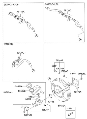 BOOSTER ASSY-VACUUM 59110-3V001 591103V001 59110 3V001