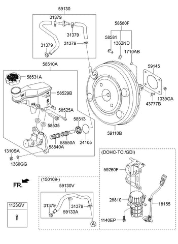 CYLINDER ASSY-BRAKE MASTER <br>58510-A7200, <br>58510A7200, <br>58510 A7200 <br>(Original, New)