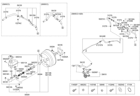 BOOSTER ASSY-VACUUM 59110-3T000 591103T000 59110 3T000