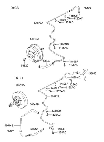 BOOSTER ASSY-BRAKE 58610-4F010 586104F010 58610 4F010