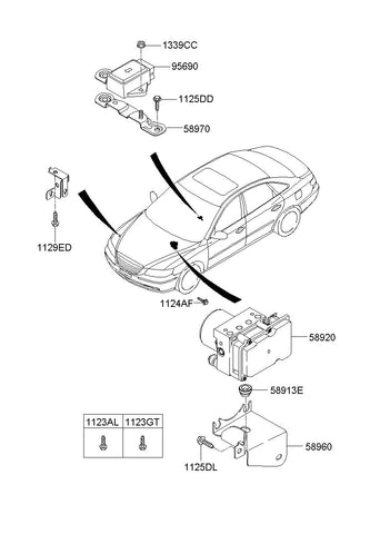 ABS ASSY <br>58920-3L600, <br>589203L600, <br>58920 3L600 <br>(Original, New)