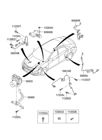 ABS ASSY <br>58920-4R500, <br>589204R500, <br>58920 4R500 <br>(Original, New)