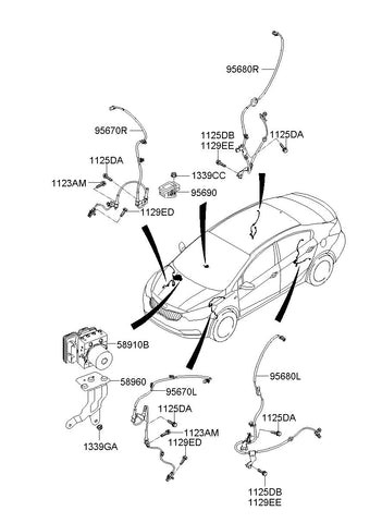 SENSOR ASSY-ABS REAR WHEELLH <br>59910-A7100, <br>59910A7100, <br>59910 A7100 <br>(Original, New)