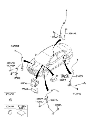 ABS ASSY <br>58920-1R150, <br>589201R150, <br>58920 1R150 <br>(Original, New)