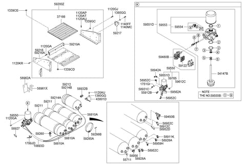 TANK-AIR <br>59214-7C600, <br>592147C600, <br>59214 7C600 <br>(Original, New)