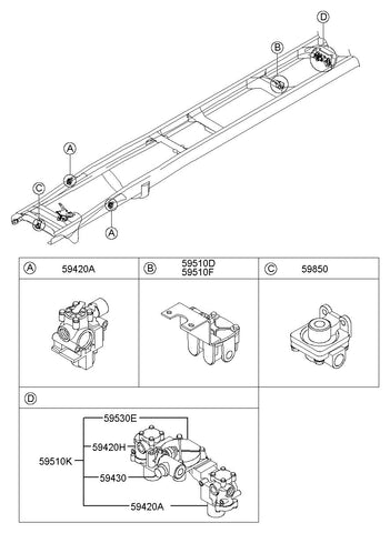 VALVE ASSY-RELAY <br>59510-6C100, <br>595106C100, <br>59510 6C100 <br>(Original, New)