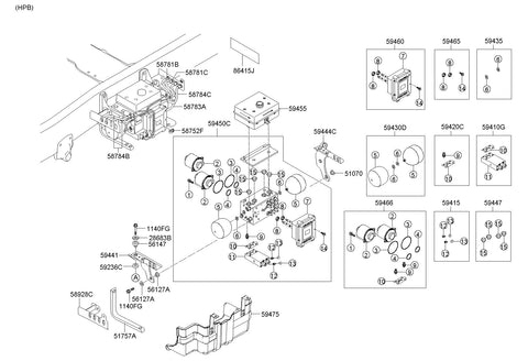 ELECTRONIC CONTROL UNIT <br>59460-5K800, <br>594605K800, <br>59460 5K800 <br>(Original, New)