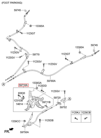 PEDAL ASSY-PARKING BRAKE 59710-2W500 (Original, New)