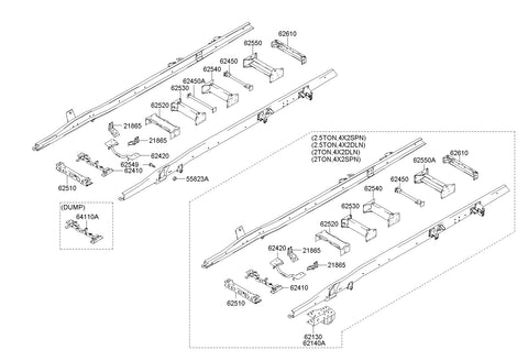 CROSSMEMBER ASSY-SHOCK ABSORBER <br>62450-5H500, <br>624505H500, <br>62450 5H500 <br>(Original, New)