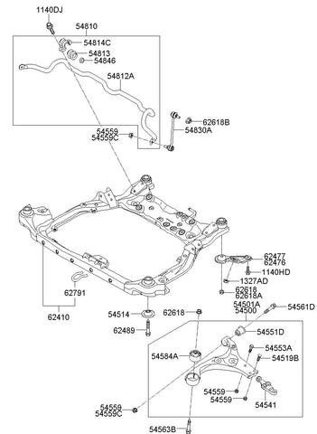 ARM COMPLETE-FR LWRRH <br>54501-1M100, <br>545011M100, <br>54501 1M100 <br>(Original, New)