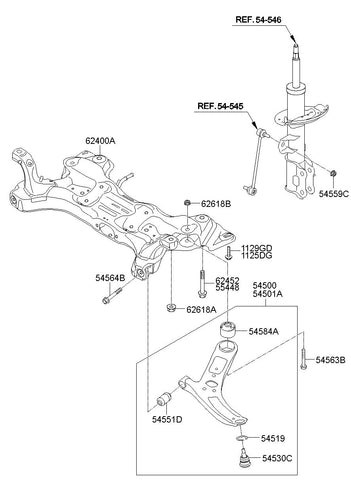 ARM COMPLETE-FR LWR RH 54501-1R100 545011R100 54501 1R100
