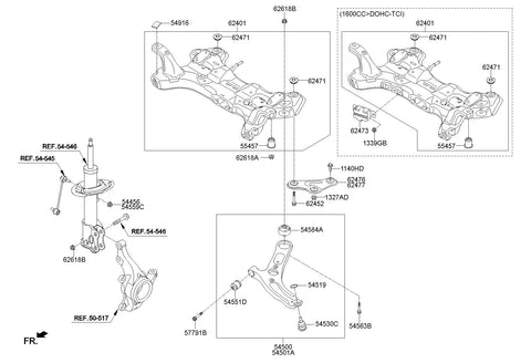 ARM COMPLETE-FR LWRLH <br>54500-A7100, <br>54500A7100, <br>54500 A7100 <br>(Original, New)