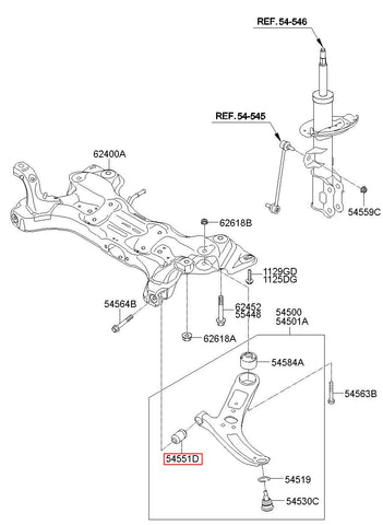 BUSH-FR LWR ARM"A" 54551-1R000 (Original, New)