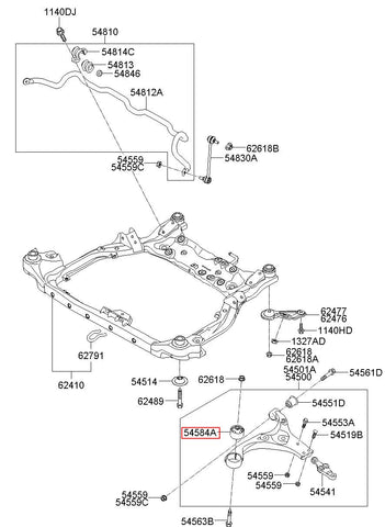 BUSH-FR LWR ARM(G) 54584-0Q000 (Original, New)