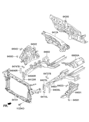 BRACKET ASSY-CARRIER UPR MTG LH 64575-2W000 645752W000 64575 2W000