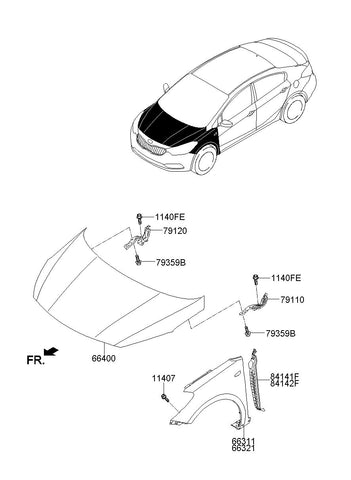 PANEL-FENDERRH <br>66321-A7210, <br>66321A7210, <br>66321 A7210 <br>(Original, New)