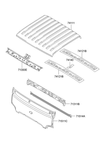 PANEL-FRONT <br>71511-5H000, <br>715115H000, <br>71511 5H000 <br>(Original, New)