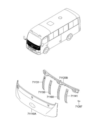 STIFFENER-FRONT SIDERH <br>71131-58000, <br>7113158000, <br>71131 58000 <br>(Original, New)