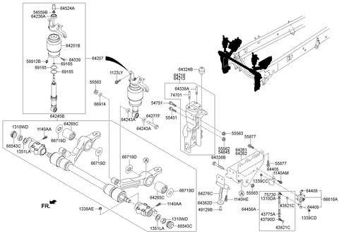 SPRING ASSY-AIR FR <br>64207-7P000, <br>642077P000, <br>64207 7P000 <br>(Original, New)