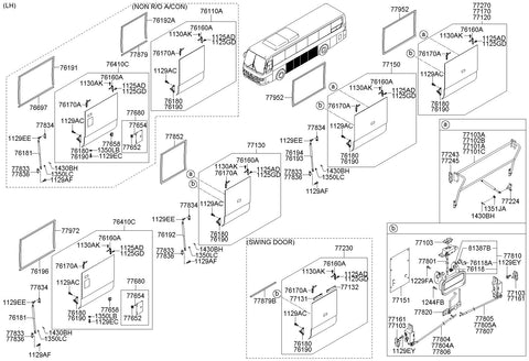 LIFTER ASSY-LUGGAGE FLAP <br>76192-8A150, <br>761928A150, <br>76192 8A150 <br>(Original, New)