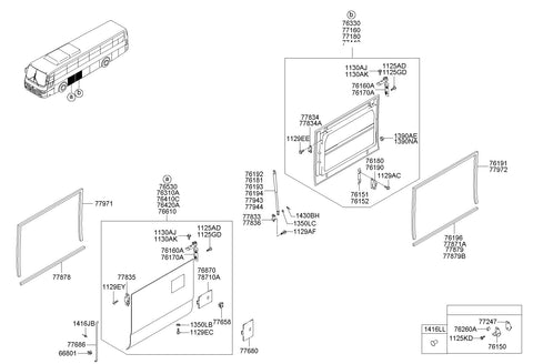 LIFTER ASSY-LUGGAGE FLAP <br>76193-8A150, <br>761938A150, <br>76193 8A150 <br>(Original, New)