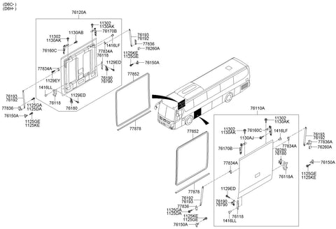 LIFTER ASSY-LUGGAGE FLAP <br>76196-8D250, <br>761968D250, <br>76196 8D250 <br>(Original, New)