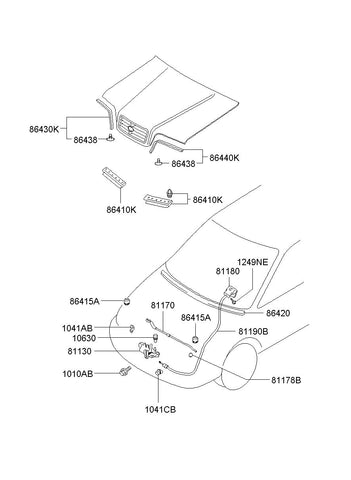 LATCH ASSY-HOOD <br>81130-M3000, <br>81130M3000, <br>81130 M3000 <br>(Original, New)