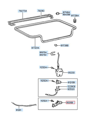 STRIKER ASSY-TRUNK LID 81210-3T000 (Original, New)