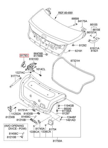 CONTROLLER POWER-T/LID 81793-3M000 (Original, New)