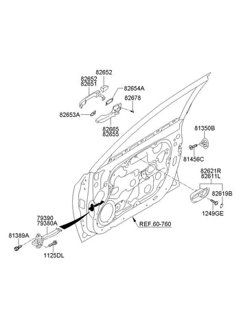 BASE-DR O/S RH 82665-2H000 826652H000 82665 2H000