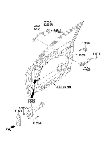 BASE ASSY-FR DR O/S HANDLE RH 82665-3V030 826653V030 82665 3V030