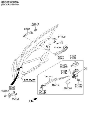 LATCH ASSY-FRONT DOORLH <br>81310-A7281, <br>81310A7281, <br>81310 A7281 <br>(Original, New)