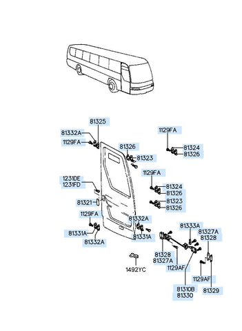 LOCK ASSY A-DOOR SWING <br>81310-8A102, <br>813108A102, <br>81310 8A102 <br>(Original, New)