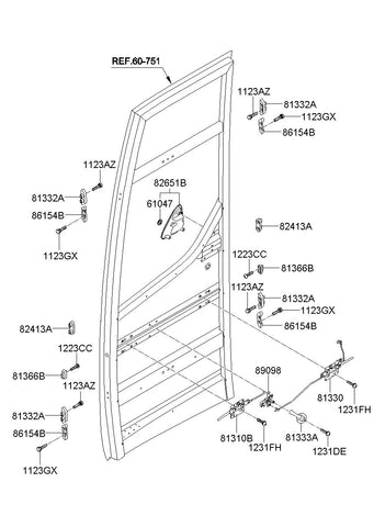 LOCK ASSY A-DOOR SWING <br>81310-8D100, <br>813108D100, <br>81310 8D100 <br>(Original, New)