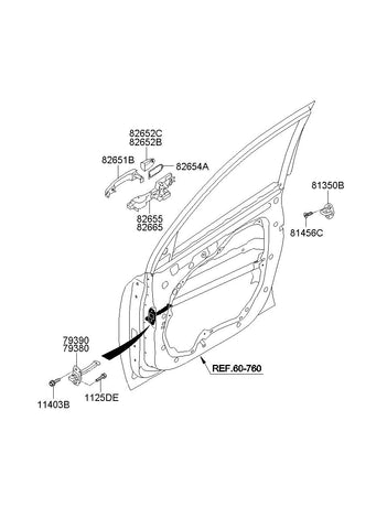 HANDLE ASSY-DOOR OUTSIDE <br>82651-2P710, <br>826512P710, <br>82651 2P710 <br>(Original, New)