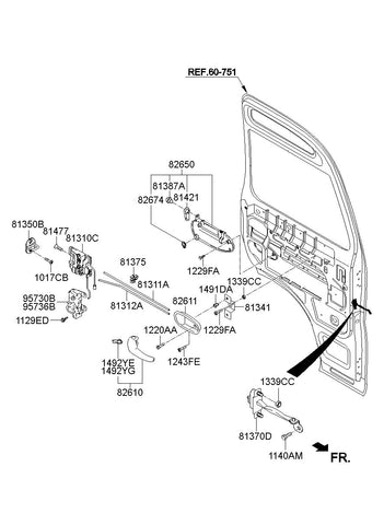 ACTUATOR ASSY-FRT DOOR LOCKING LH <br>95950-58000, <br>9595058000, <br>95950 58000 <br>(Original, New)