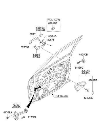 BASE-DR O/S RH 82665-2H001 826652H001 82665 2H001