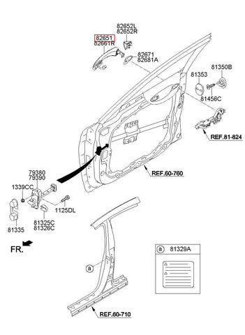 HANDLE ASSY-DR O/S LH 82651-3T1103D (Original, New)