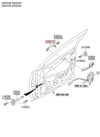 HANDLE ASSY-DR O/S 82651-1M020 (Original, New)