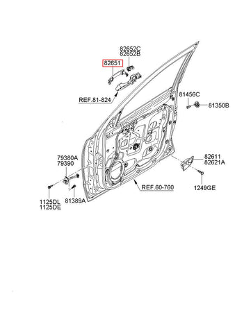 HANDLE ASSY-DR O/S 82651-2B010 (Original, New)