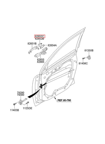 COVER-FR DR O/S HDL 82652-2P030 (Original, New)