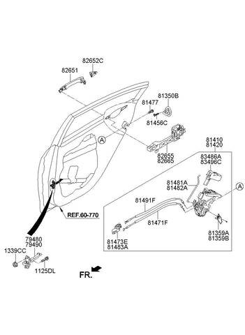 HANDLE ASSY-DOOR OUTSIDE <br>82651-A7201DRR, <br>82651A7201DRR, <br>82651 A7201DRR <br>(Original, New)